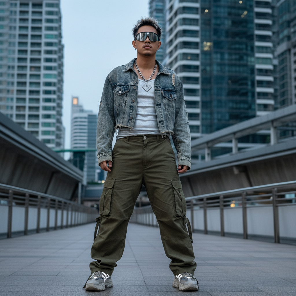 นายแบบชายไทยในลุคแฟชั่น Y2K